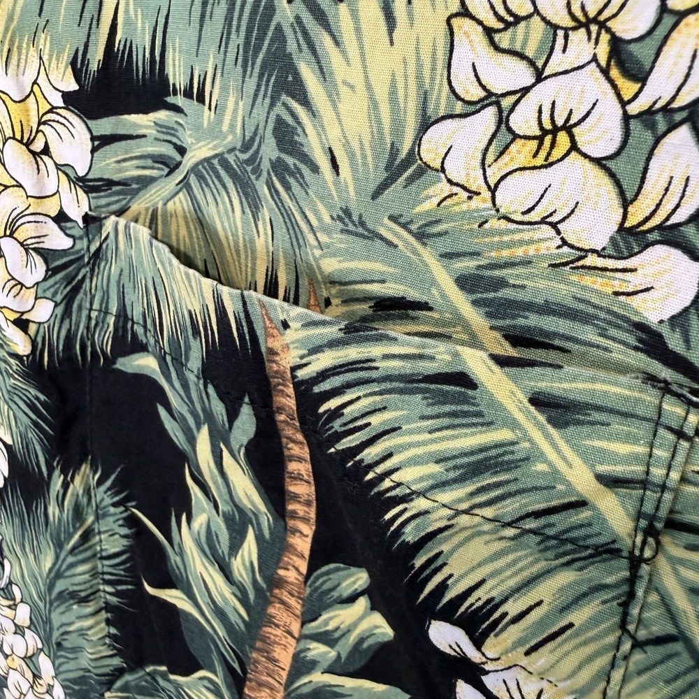 Vintage Go Barefoot Hawaiian Aloha Shirt Mens Large Palm‎ Trees Flowers Camp USA - Picture 3 of 13